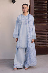 MANAT- 3PC LAWN EMBROIDERED MM-224
