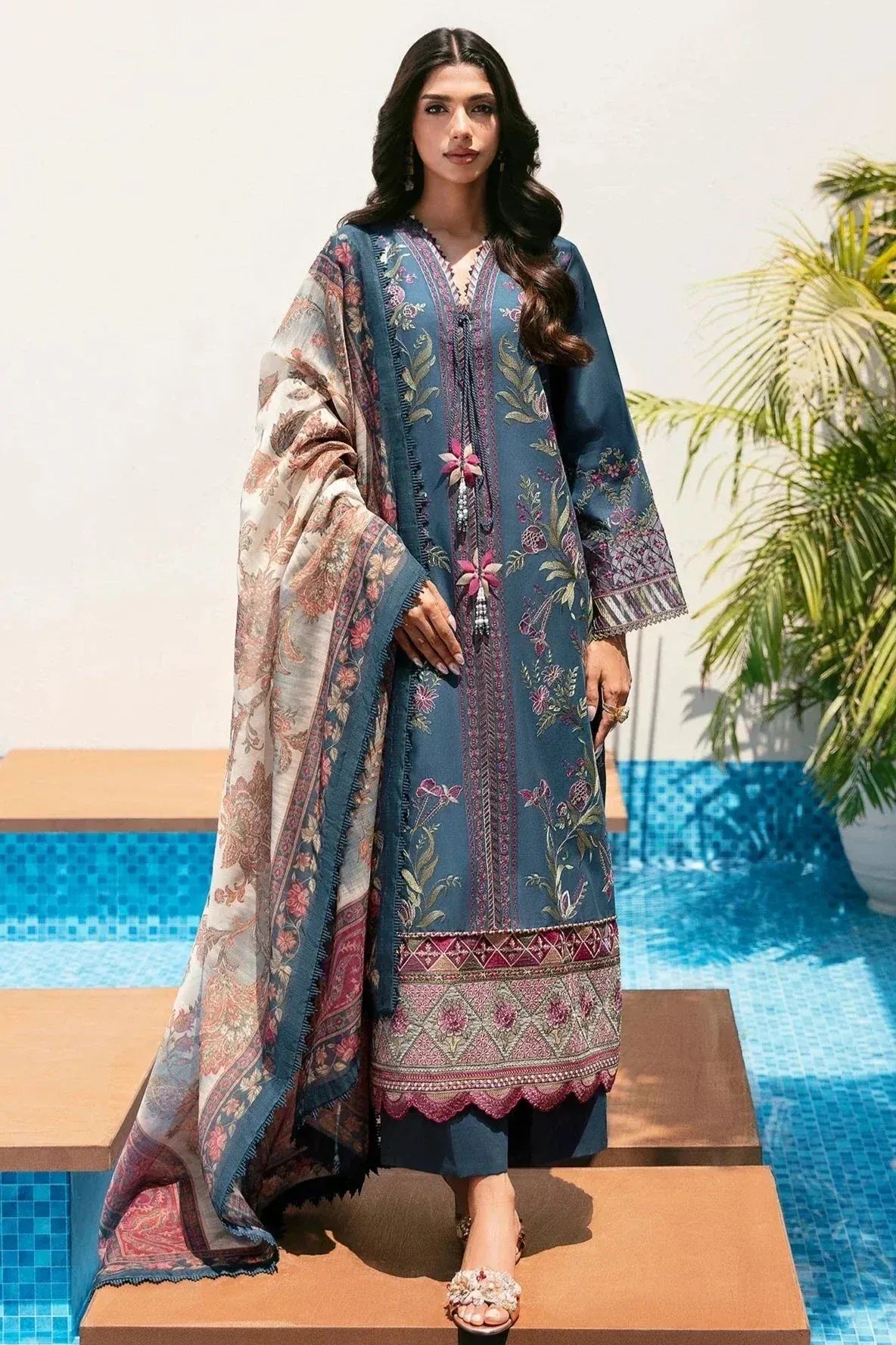 ETHNIC - 3PC LAWN EMBROIDERED MM-